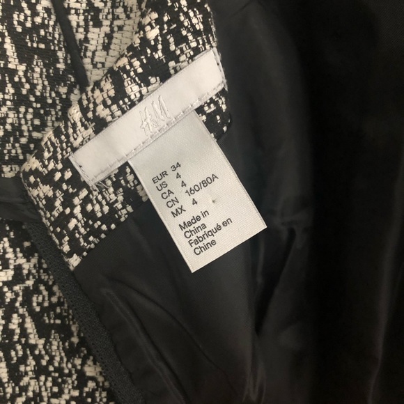 Black and cream H&M dress size 4 - Picture 4 of 5